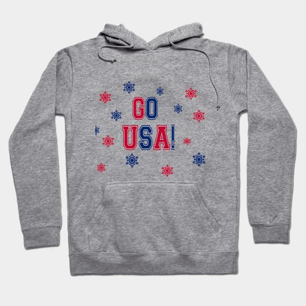 Olympic Winter Games - Go USA! Hoodie by Huschild